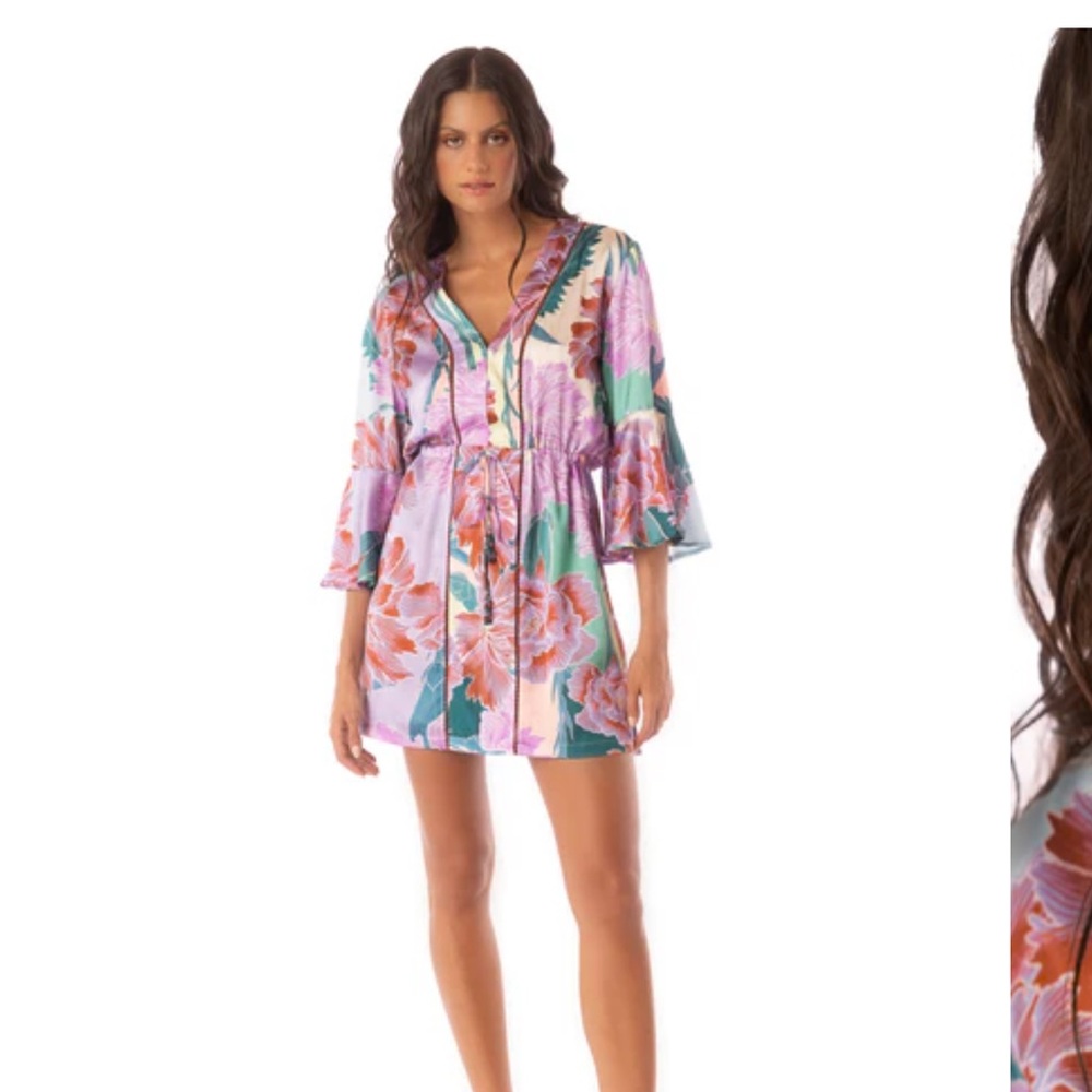 Maaji Multicolor Floral Kaftan Dress